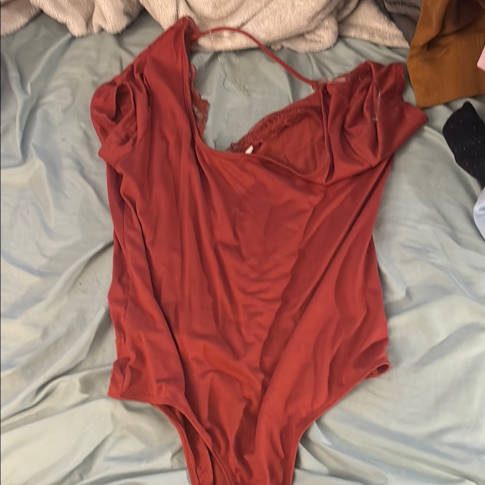 Elegant Red Bodysuit